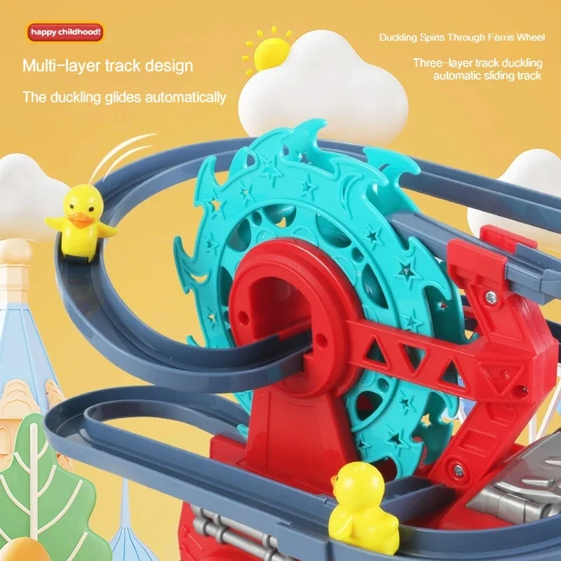 Electric Duckling Ferris Wheel Rail Car Toy