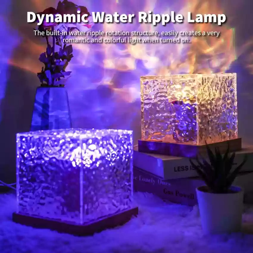 Rotating Water Ripple Night Light