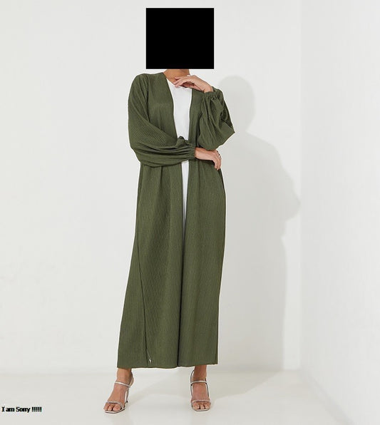 Crinkle Textured Casual Abaya