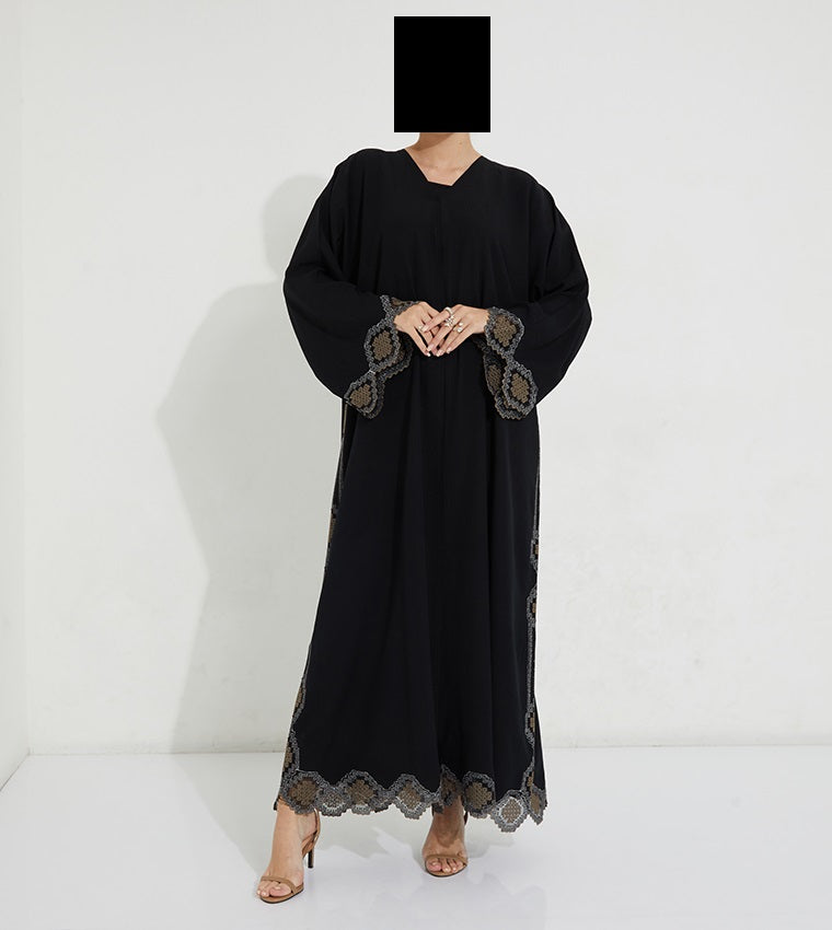 Embroidered Casual Lace Abaya