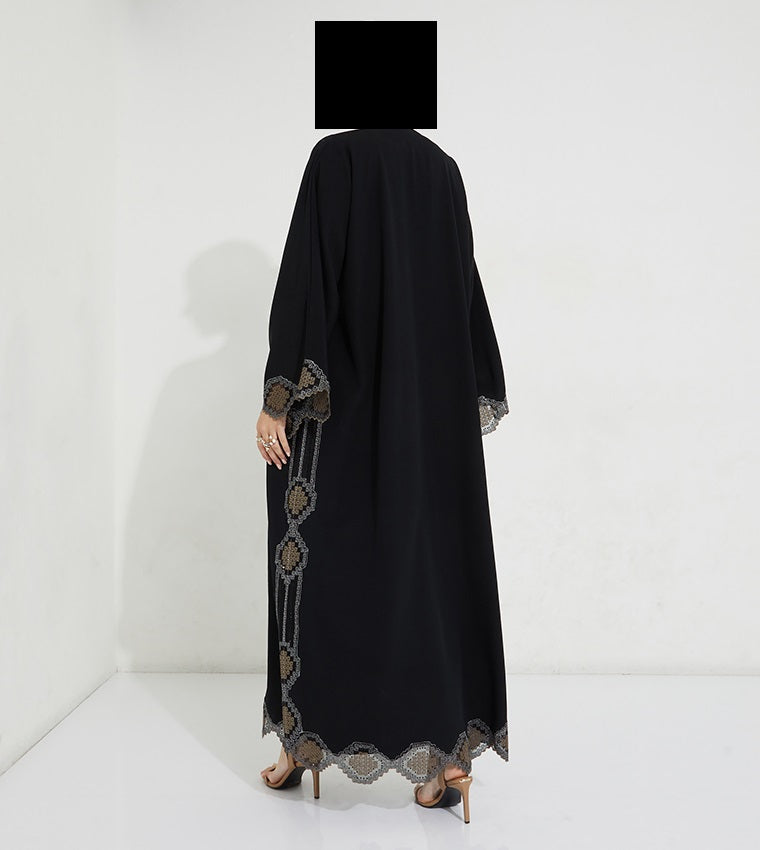 Embroidered Casual Lace Abaya