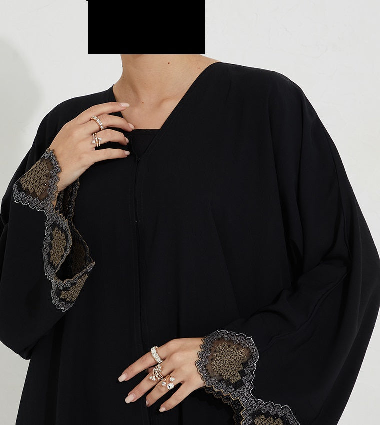 Embroidered Casual Lace Abaya